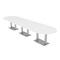Skutchi Designs 45 in W, 165.75 in L, 29 in H, Engineered Wood Top, White HAR-RAC-46x168-DOU-XD09 - alternate 1